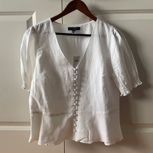 White peplum blouse